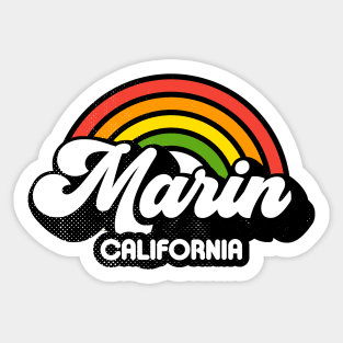 Groovy Rainbow Marin California Sticker